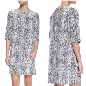Equipment Loose-Fitting Snake Print Silk Dress